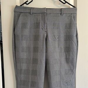 Banana Republic Black and White Plaid Trousers